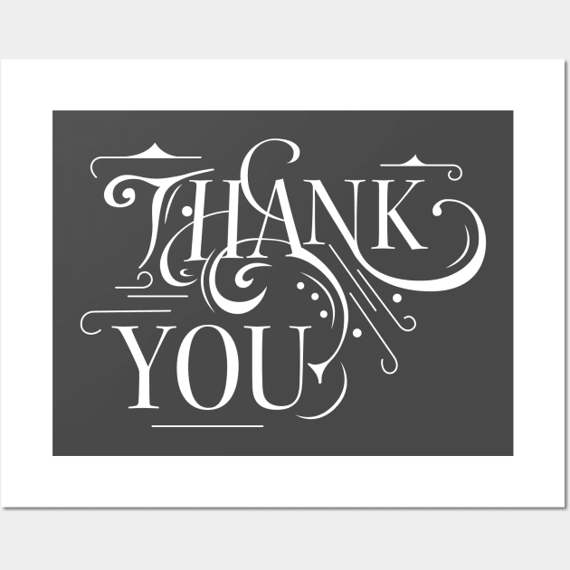 Hand Lettered Thank You Wall Art by 10legan